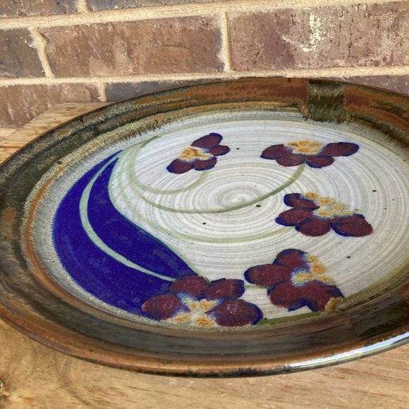 VTG 1981 Richard Meyer for Sunstone La Jolla Floral Platter 14 3/8” - Picture 12 of 12